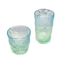 Verre à whisky texturé Glacier polyvalent avec base épaisse et robuste, gobelet givré pour whisky, brandy, cocktail, scotch, rhum, bar, pub