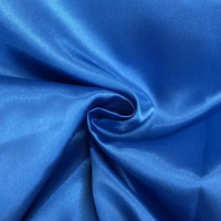 Tissu satiné 100% polyester 120GSM noir mat effet soie, tissé sur mesure pour robes de soirée et robes pour filles