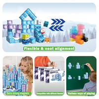 Blocs magnétiques Jeu de construction de cubes magnétiques Ensemble de puzzles d'empilage sensoriel Jouet magnétique Cudes pour enfants Blocs magnétiques