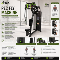 Équipement Commercial SK : Machine Pec Fly pour Deltéens Postérieurs, Entraînement de Force avec Poids, Appareil de Fitness pour la Poitrine et les Épaules pour Salle de Sport