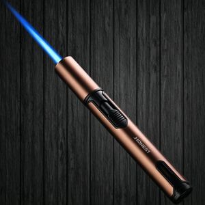 Windproof Jet Torch Lighter <b>Large</b> Capacity Refillable Butane for Cigar Portable Outdoor <b>BBQ</b> Custom Logo Wholesale Bulk - Product Image 1