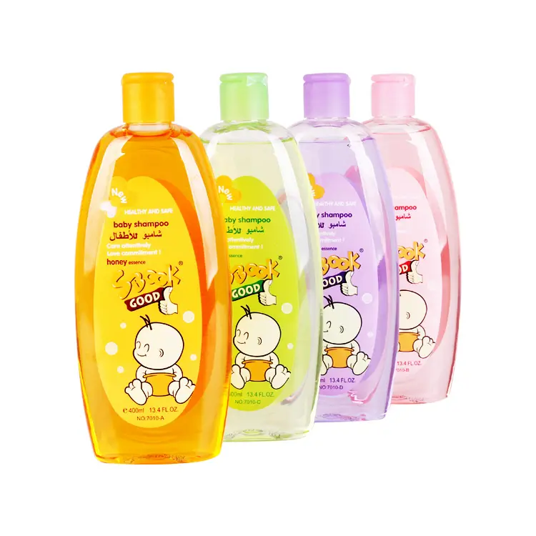 Oem özel etiket bebek banyo 400ml fabrika fiyat saç temizleme parlak bakım organik bebek şampuanı