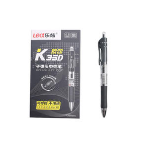 Pena Gel hitam/biru/merah, pena gel kapasitas besar cepat kering, pena gel tekan kantor sekolah promosi baru - Product Image 2