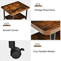 Support de rangement pour imprimante moderne et simple à 2 niveaux, portable et polyvalent pour bureau à domicile