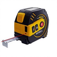 Télémètre laser multifonction industriel 2 en 1 rechargeable 100 m avec ruban de mesure de 5 m, écran LCD rétroéclairé, mesure de distance au laser