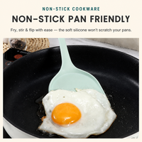 Spatule en silicone de qualité alimentaire, résistante à la chaleur, pour poêles antiadhésives, ustensile de cuisine facile à nettoyer avec trou de suspension