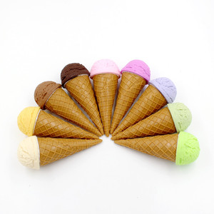 Modèle de crème glacée froide en PVC, cône croustillant, accessoire de décoration pour dessert glacé, haute simulation - Product Image 3