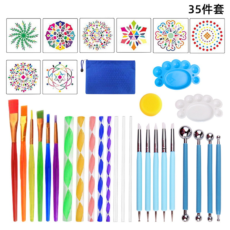 Набор инструментов для рисования мандалы, инструменты для рисования камней, глины, керамики, красок, рисования, дизайна ногтей, инструменты для рисования, индивидуальные размеры