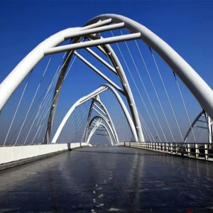 Nhà máy Kết Cấu Thép nhịp lớn Kết Cấu Thép mạ kẽm cầu cầu vượt thang máy giàn thép cho người đi bộ - Product Image 1