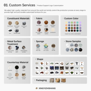 Conjunto de Muebles Modernos para Cafetería, Sofá de Cuero con Mesas y Sillas a Juego para Restaurante, Cafetería, Hotel, Uso Comercial - Product Image 6