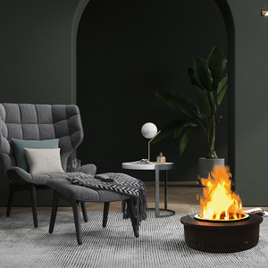 Calentador de chimenea eléctrico humidificador 3D moderno con vapor decorativo de llama LED para aplicaciones de automóviles y hoteles - Product Image 1