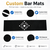 Tapis de bar en PVC personnalisé avec logo, tapis antidérapant en caoutchouc pour bar, tapis de bar personnalisé pour bar, café, pub