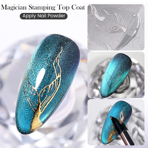 BORN PRETTY 5ml Magician Stamping Top Coat, Gel Transparente Sin Limpieza para Estampado de <span class=keywords><strong>Uñas</strong></span>, Pintura para <span class=keywords><strong>Uñas</strong></span>, Polvo Cromado - Product Image 5