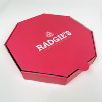 Caja de Pizza de Cartón Corrugado Reciclable al por Mayor con Impresión Personalizada, Relieve y Logotipo Personalizado para Envasado de Alimentos