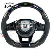 Volant en fibre de carbone LED personnalisé avec palettes de changement de vitesse en carbone pour Mercedes W205 W213 W222 Classe C E S