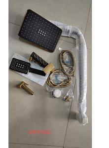 IProSan stile europeo oro nero Set soffione doccia, <span class=keywords><strong>bagno</strong></span> in rame tutto doccia, <span class=keywords><strong>bagno</strong></span> pressurizzato soffione doccia 8272-6 - Product Image 3