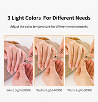 Bonne qualité oem 28 pouces diamant cristal led demi-lune ongles lumière bureau lune lumière lampe pour ongles manucure table