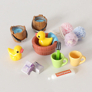 Miniature de scène de maison de poupée simulée, modèle de seau, ornement DIY, accessoires miniatures pour bain, brosses à dents, <span class=keywords><strong>dentifrice</strong></span> - Product Image 1