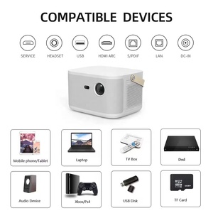 โปรเจ็คเตอร์ดิจิตอลสำหรับเล่นเกม850แอนดรอยด์9ระบบ4K 1080P 2 + 16G โฟกัสอัตโนมัติกลางแจ้งระบบแอนดรอยด์9 3D WiFi 6 memc - Product Image 6