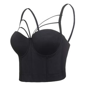 Phụ Nữ Của Gothic Bustier Crop Top Áo Ngực Vest Chéo Cắt Mịn Đám Cưới Đảng Caged Cắt Top Thoáng Khí Và Công Ty Mức Độ Kiểm Soát - Product Image 6