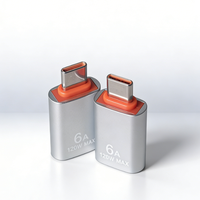 Adaptateur OTG USB-C mâle vers USB-A femelle avec sortie DC, design encastrable pour bureau, compatible avec les appareils photo pour Pro 2