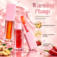 Huile à lèvres rafraîchissante en vrac à effet scintillant, sensation mentholée glacée, brillance intense, acide hyaluronique, beurre de karité, repulpeur de lèvres OEM