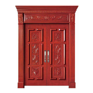 Porte extérieure en bois de teck, Design moderne, pour intérieur et extérieur, robuste, Double conception - Product Image 3