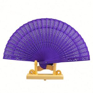 Custom Printed Engraved Vintage Bamboo Handheld Fans Foldable Wooden Hand Fan for Wedding Party Decoration or Birthday <b>Gift</b> - Product Image 2