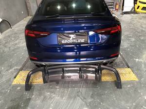 Per Audi <span class=keywords><strong>A5</strong></span> Sline S5 2-Door 4-Door <span class=keywords><strong>2017</strong></span> - 2019 paraurti posteriore Lip diffusore auto Spoiler splitter in fibra di carbonio - Product Image 3
