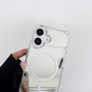 Funda Magnética Rígida para Teléfono con Espejo de Maquillaje para <span class=keywords><strong>iPhone</strong></span> 17 <span class=keywords><strong>Pro</strong></span> <span class=keywords><strong>Max</strong></span>, Funda Brillante con Espejo para <span class=keywords><strong>iPhone</strong></span> 17 Air 16 - Product Image 4
