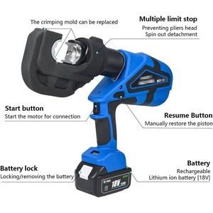 เครื่องตัดท่อไฮดรอลิก 18V แบตเตอรี่ 5000mAh สำหรับตัดท่อเหล็ก พร้อมหัวตัด 11 12 ขนาด รุ่น EZ 400 - Product Image 5