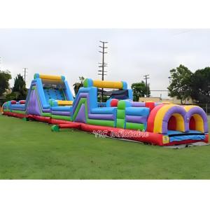 Circuito de Obstáculos Inflable Comercial para Exteriores, Circuito de Obstáculos Gigante para Niños, <span class=keywords><strong>Casa</strong></span> de Brinco con Tobogán - Product Image 5