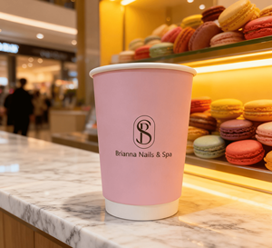 Gelas Kertas Kopi Sekali Pakai Dinding Ganda 12oz 16oz untuk Cafe Grosir, Desain Logo Kustom, Berbagai Ukuran - Product Image 1