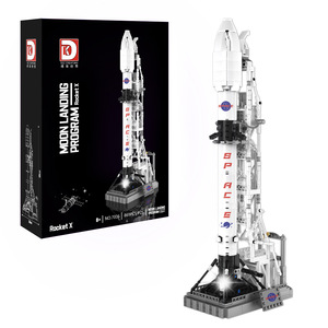 Deke Chuangxiang 7006 DIY juguete de bloques de construcción Luna aterrizaje <span class=keywords><strong>Plan</strong></span> X cohete con pequeñas partículas juguete de plástico para niños - Product Image 6