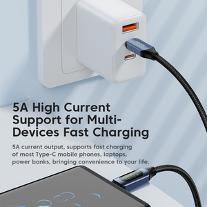 Toocki Liquid Silicone Data <strong>Cable</strong> <strong>USB</strong> <strong>C</strong> to L Fast Charging <strong>Cable</strong> Type <strong>C</strong> to L I Phone <strong>Cable</strong> with Digital Display - Product Image 5