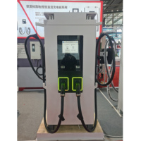 Chargeur EV DC CCS2 certifié TUV 320 kW, double connecteur, station de recharge publique avec système de gestion des câbles