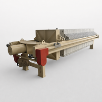 Nouvelle presse à plaques et cadres automatique contrôlée par PLC, plaques filtrantes en polypropylène, surface filtrante de 100 m², chargement automatique des plaques
