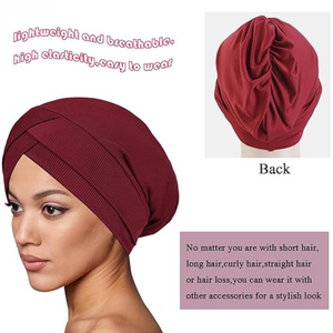 QINGYAN Prix de Gros <span class=keywords><strong>Bonnet</strong></span> Turban pour Femme, Chapeau Foulard Quotidien et d'Extérieur, Bonnets Musulmans - Product Image 2