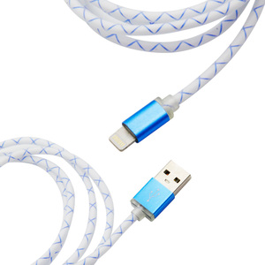 Fluorescent <b>USB</b> Charging <b>Cable</b> 2.1A With 8 Pin Connector For Data Sync And Fast <b>Charge</b> On Compatible Smartphones - Product Image 4