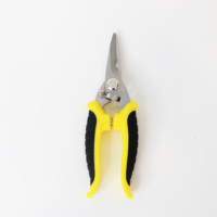 Vente en gros Ciseaux de jardinage Sécateur à main Sécateur avec lames droites en acier inoxydable Manche jaune