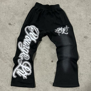 Kodo último diseño ropa de calle miedo a Dios pantalones casuales hip hop pintura punto patchwork pantalones y pantalones de hombre - Product Image 1