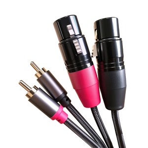 3M Doble <span class=keywords><strong>XLR</strong></span> 3P Hembra <span class=keywords><strong>a</strong></span> Doble Cable <span class=keywords><strong>RCA</strong></span> Macho Chapado en Oro para Audio Video Estéreo - Product Image 2