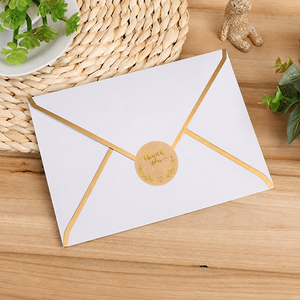 Custom Gold Foil Thank You <b>Stickers</b> 2.5cm Round <b>Logo</b> Labels for Jewelry Gift Packaging and Sealing gift store - Product Image 4