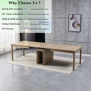 Mesa de Comedor Elegante y Cómoda para el Hogar, Mesas Extensibles de MDF para Restaurantes, Venta al por Mayor - Product Image 1