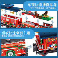 ABS 1217PCS Blocs colorés de Noël Piste Télécommande Vitesse Réglable Xmas Train Station