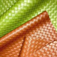 10 Tas Kulit Imitasi PVC Pola Tenun Besar untuk Furnitur Sofa Mainan Alat Tulis Tahan Kotoran Motif Kotak-kotak Timbul Model GH371