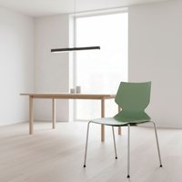 Chaise de bureau empilable contemporaine en acier inoxydable conforme à la norme ANSI/BIFMA pour la maison, le bureau, l'hôtel et la salle à manger