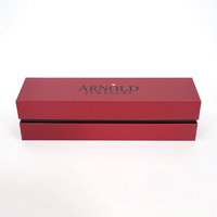 Caja de Joyería Roja Personalizada con Tapa y Base, Embalaje con Inserto y Logotipo Negro, Caja de Regalo para Joyería Premium, Venta al Por Mayor