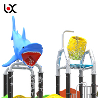 Jeux de parc aquatique amusants piscine toboggan pour enfants à vendre