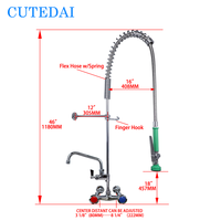 Robinet d'évier de cuisine pré-rinçage en laiton de style contemporain réglable Centerset Diverses applications commerciales pour les hôtels de cuisine